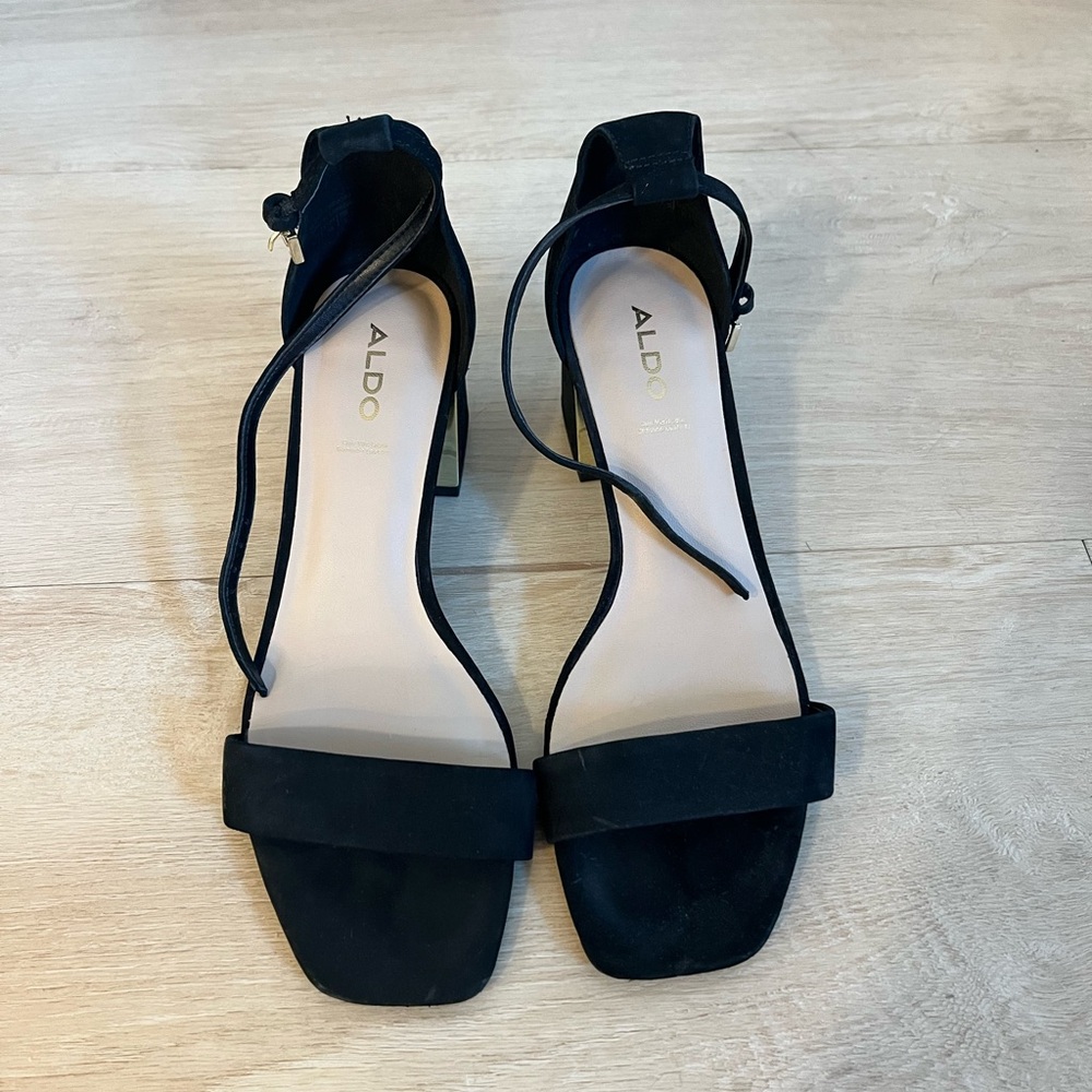 Black Suede Aldo Sandals